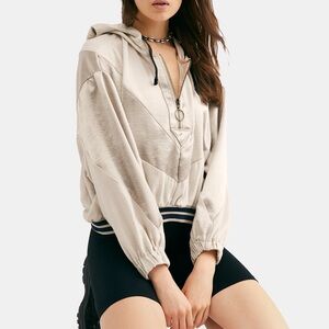 Free People Motion Starshine Cropped Quarter Zip Hoodie